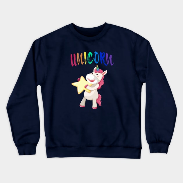 Unicorn Lover Crewneck Sweatshirt by JeffDesign